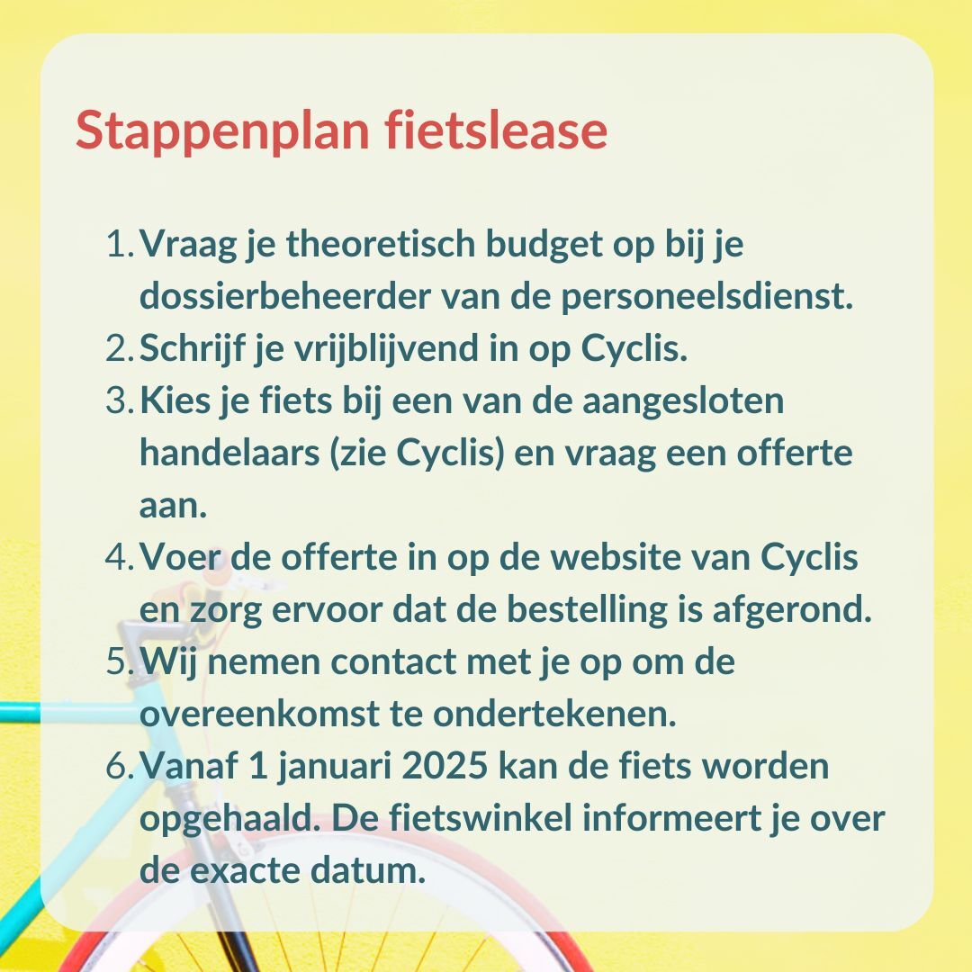 Stappenplan fietslease